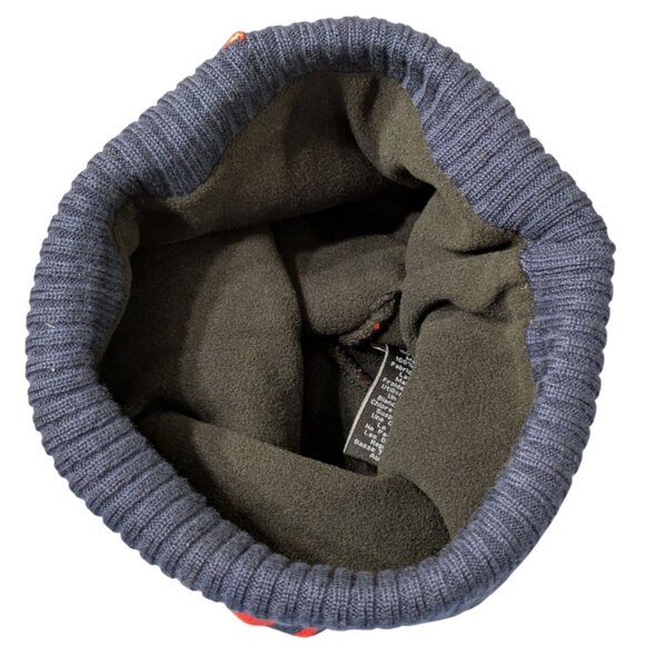 Fanatics Orange & Navy Pom-Pom Beanie Hat 100% Acrylic One Size Fits Most NWT - Picture 5 of 9